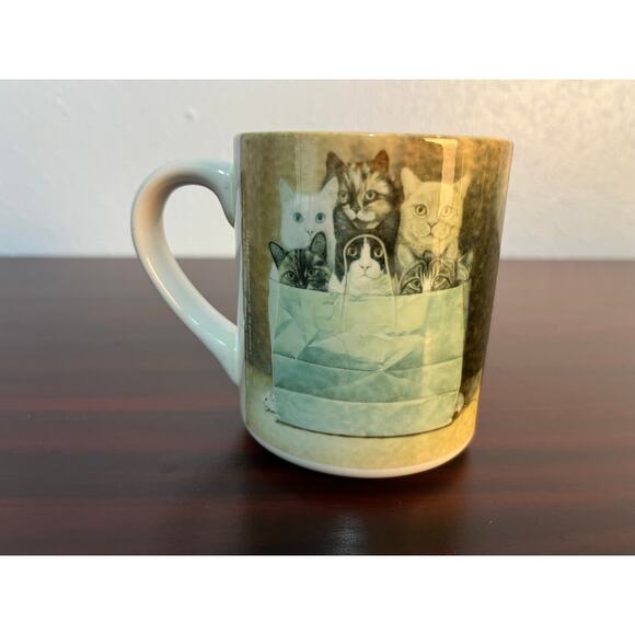 Braldt Bralds Coffee Mugs Set of 2 Cats American Short Hair Mixed Bag Calico - Picture 8 of 9